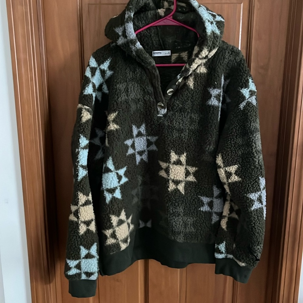 Sonoma Fuzzy Star Fleece Pullover